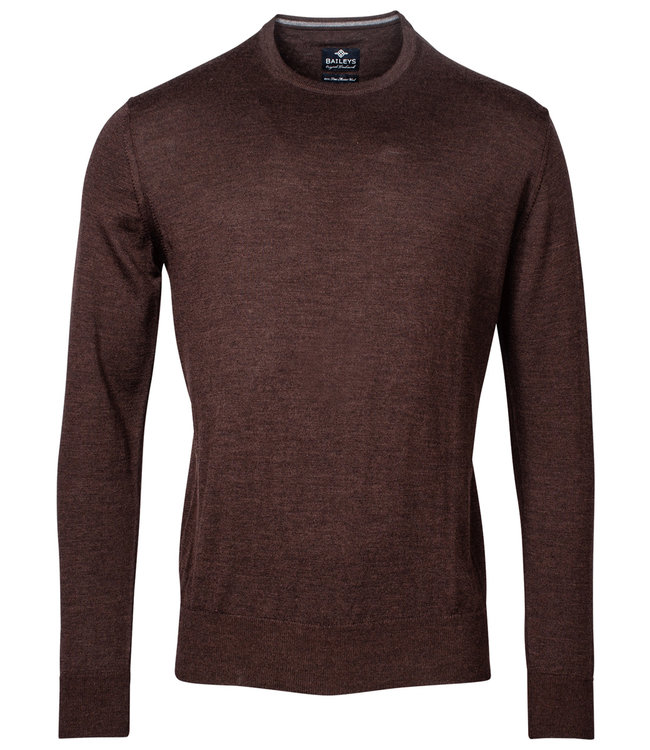 Baileys ronde hals trui Pullover donker bruin Crew Neck