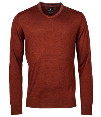 v-hals Pullover brique V-Neck