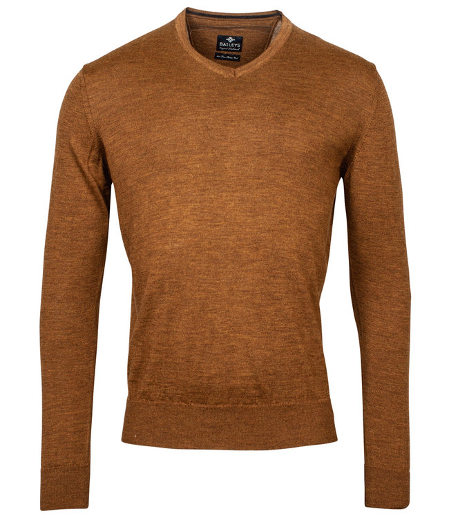 v-hals Pullover licht bruin V-Neck