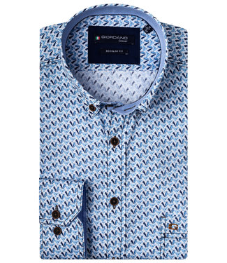 Giordano Regular Fit blauw vogel print