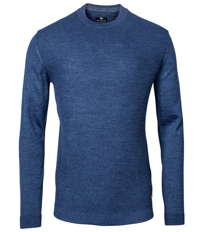 208635-535 heren kobaltblauw turtle trui