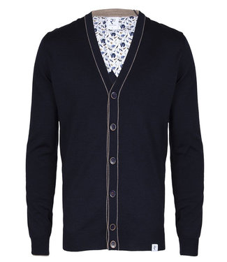 heren donkerblauw vest met knopen