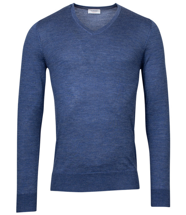 Giordano Blue heren v-hals trui blauw