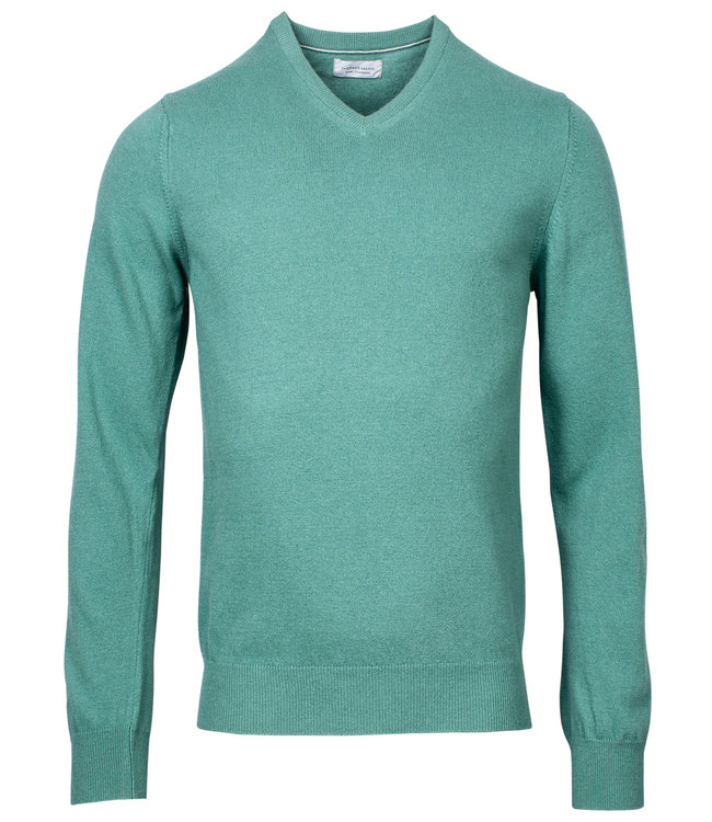Adviseur zwaartekracht Offer thomas maine heren groen v-hals trui katoen wol cashmere - Shirtsupplier.nl