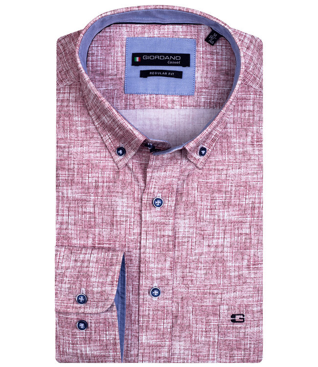 117006-30 rood structuur donkerblauwe knopen