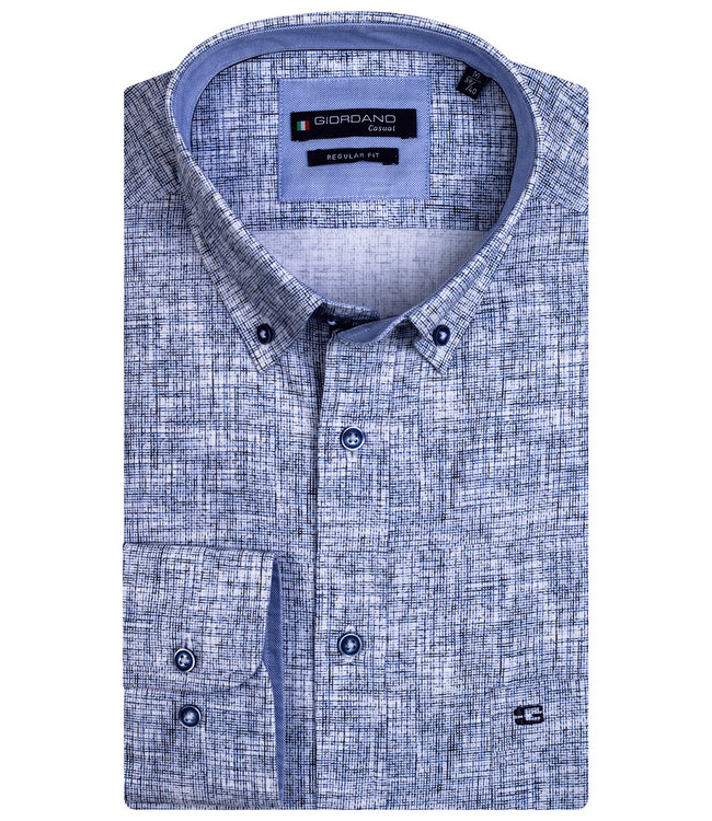 117006-60 donkerblauw structuur donkerblauwe knopen