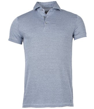 Thomas Maine polo blauw grijs tailored fit