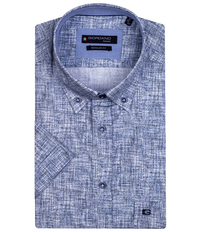 Giordano Regular Fit donkerblauw structuur