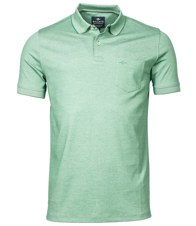 115280-27 heren polo gras groen borstzak