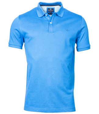polo blauw pima katoen