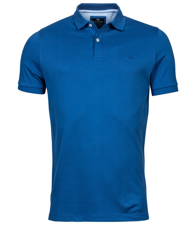 Baileys 115275-37 heren polo kobaltblauw pima katoen