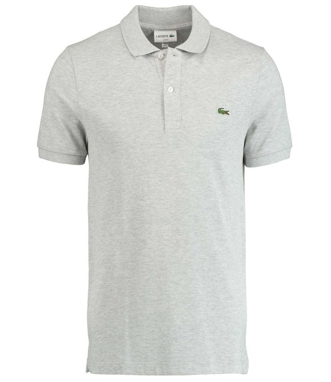 Lacoste slim fit zilver grijs polo groen krokodil