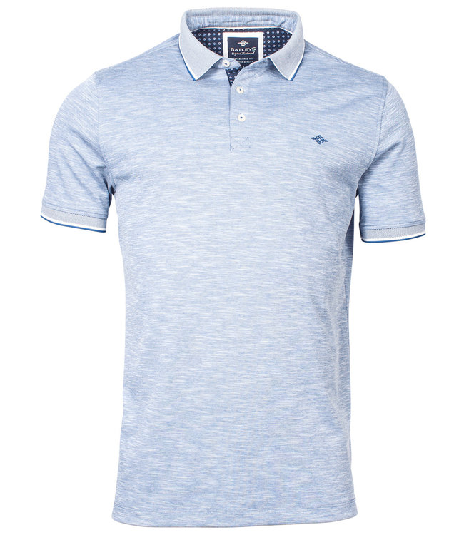 115216-37 heren polo blauw structuur