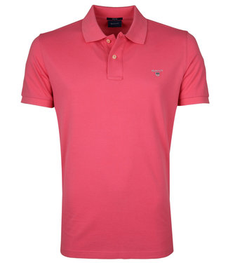 Gant rood roze heren polo korte mouw regular fit