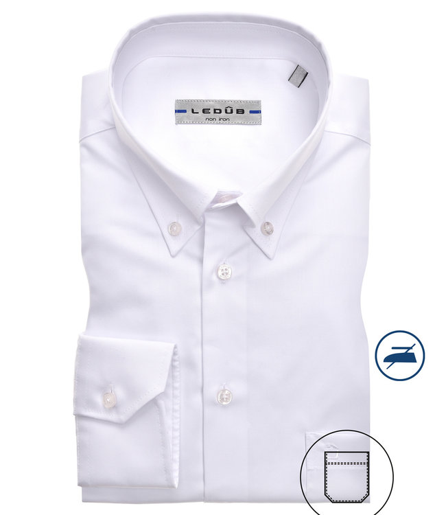 0324508 910 heren overhemd wit button down non-iron