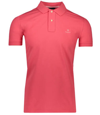 Gant paradise pink stretch heren polo korte mouw