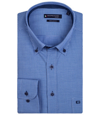 Giordano Tailored overhemd blauw structuur