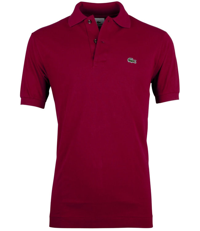 Lacoste slim fit bordeaux rood polo groen krokodil