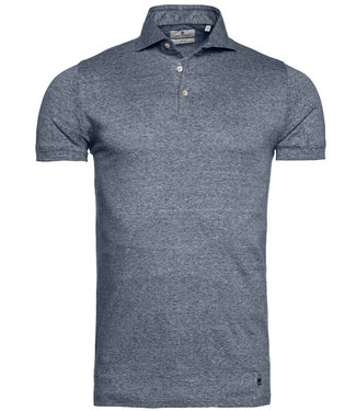 Thomas Maine polo tailored fit donkerblauw korte mouw