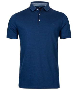 Baileys polo donkerblauw katoen stretch