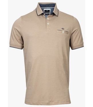 Baileys polo bruin katoen stretch