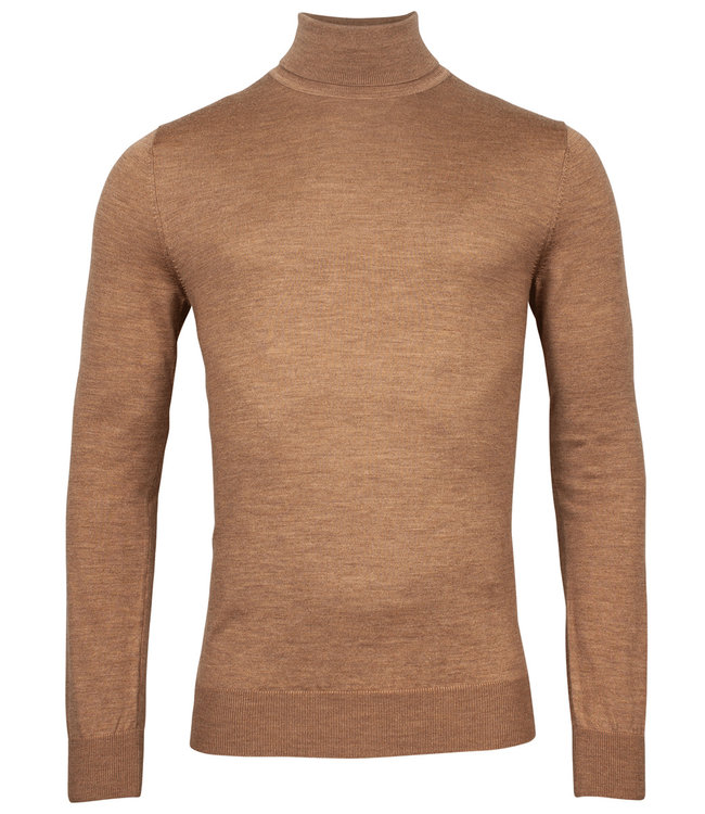 Thomas Maine 1285TM100-84 heren camel bruin coltrui merino wol