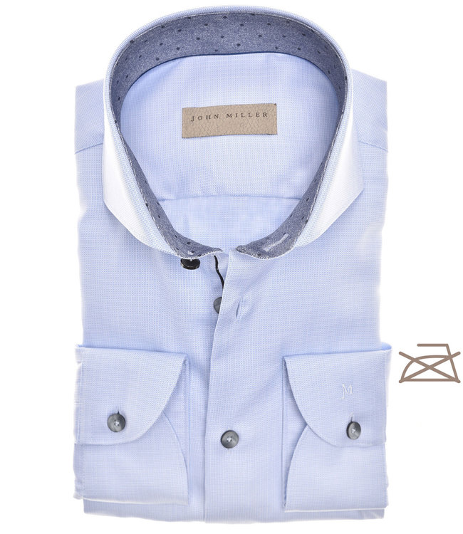 John Miller 5139379 130-180-190 lichtblauw structuur grijze knopen 1knoops cut away