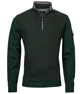 Baileys heren sweater donkergroen met ritsje