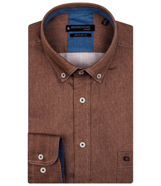 Giordano Regular Fit camel bruin melange oxford