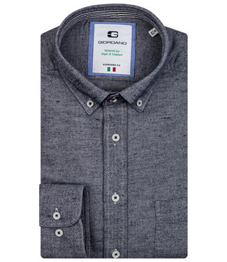 Giordano Tailored heren overhemd donkerblauw visgraat