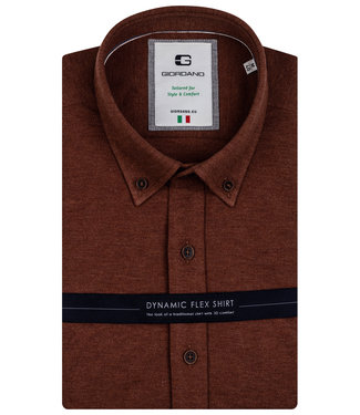 Giordano Tailored heren overhemd brique pique melange