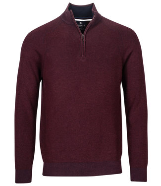 Baileys heren zipper met ritsje bordeaux rood