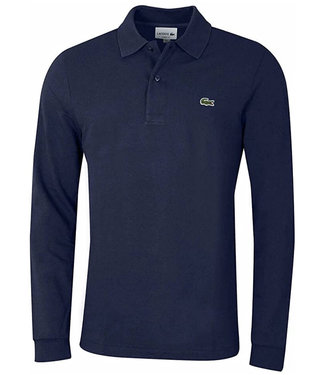 Lacoste lacoste slim fit fit donkerblauw polo lange mouw