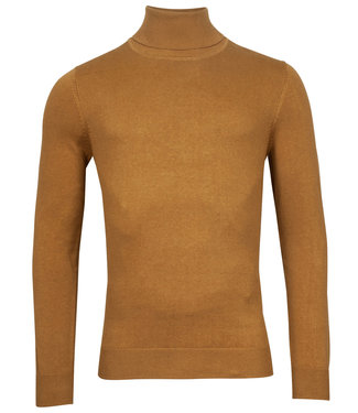 R.B. Boston coltrui high neck pullover camel bruin