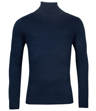 R.B. Boston coltrui high neck pullover donkerblauw