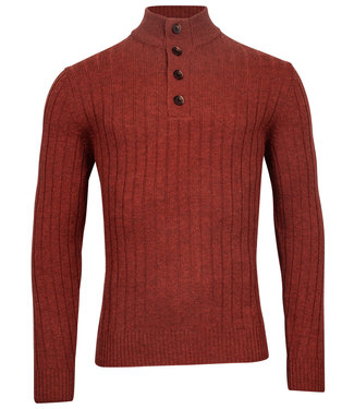 heren zipper met knopen brique