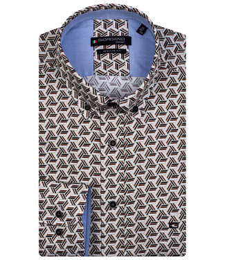 Giordano Regular Fit overhemd beige bruin grafische print