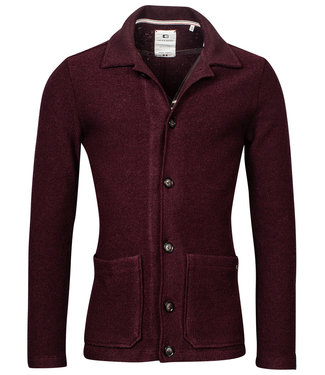 Giordano Tailored bordeaux rood heren shirt jacket met knopen