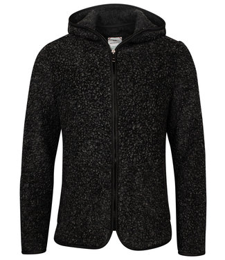 antraciet grijs heren teddy vest met capuchon teddy