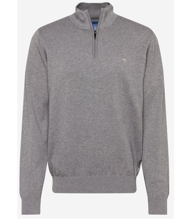 Fynch Hatton SFPK 215 936 Steel Fynch Hatton heren grijs zipper katoen