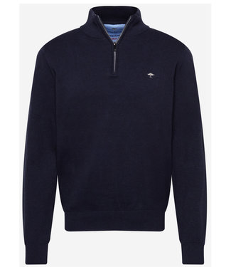 Fynch Hatton heren donkerblauw navy zipper