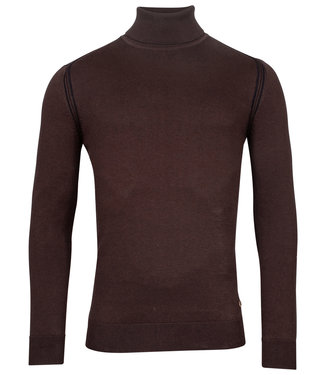 Baileys coltrui Pullover donkerbruin met donkerbruine details