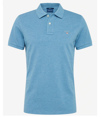 Gant jeans blauw heren polo korte mouw regular fit