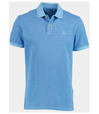 Gant day blue blauw sunbleached blue blauw heren polo korte mouw