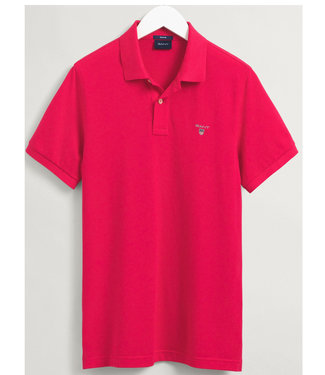 Gant hardroze sunset pink heren polo korte mouw regular fit