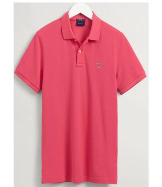 Gant watermelon roze pink heren polo korte mouw regular fit