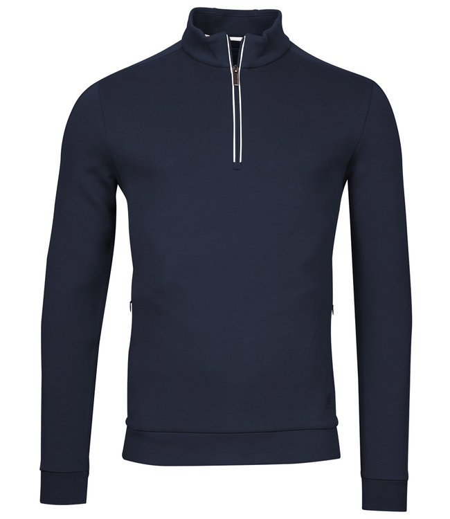 Thomas Maine 2131TM011-60 heren donkerblauw sweater met ritsje