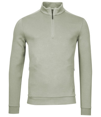 Thomas Maine heren groen soft green sweater met ritsje