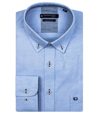 Giordano Regular Fit lichtblauw oxford button down