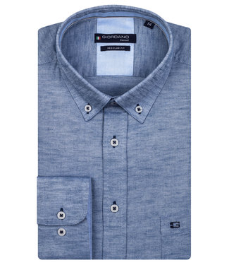 Giordano Regular Fit blauw oxford button down